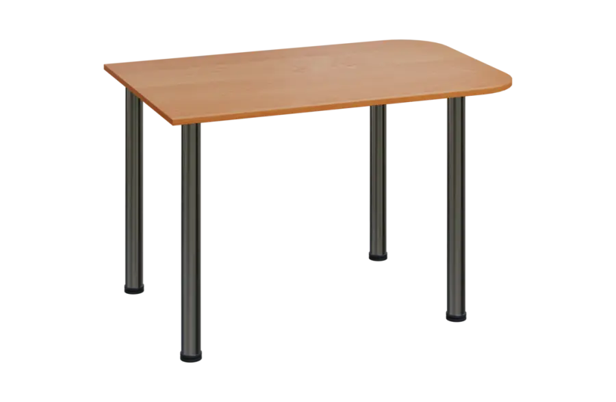 EJH 1 - 120 přístavba jednací, kovová podnož chrom, deska 18 mm, olše jantar